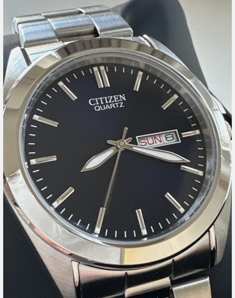 NEW W STICKERS Citizen Quartz Blue Dial Stainless Steel Men's Watch BF0580-57L